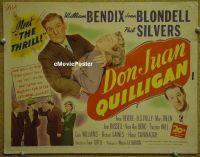 #9126 DON JUAN QUILLIGAN Title Lobby Card '45 W. Bendix