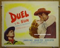 #9130 DUEL IN THE SUN Title Lobby Card R60 Jones, Peck