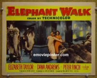 #1670 ELEPHANT WALK lobby card #7 '54 Elizabeth Taylor