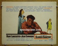 #9132 ELMER GANTRY Title Lobby Card '60 Lancaster, Simmons