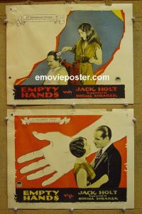 #1273 EMPTY HANDS 2 lobby cards '24 young Norma Shearer