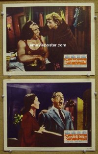 #1274 EVERYBODY DOES IT 2 lobby cards '49 Paul Douglas