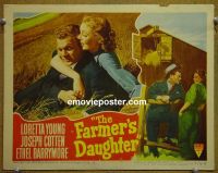 #1682 FARMER'S DAUGHTER  lobby card #2 47 Young,Cotton