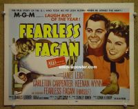 #9137 FEARLESS FAGAN Title Lobby Card '52 Janet Leigh