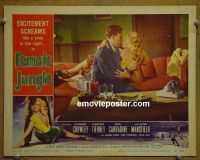 #1689 FEMALE JUNGLE lobby card '56 Jayne Mansfield