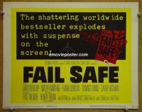 #9136 FAIL SAFE Title Lobby Card '64 Walter Matthau