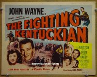 #9139 FIGHTING KENTUCKIAN Title Lobby Card R55 Wayne