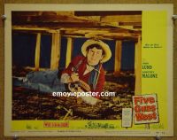 #1393 5 GUNS WEST lobby card #4 '55 Roger Corman, Lund