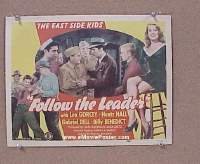 #9146 FOLLOW THE LEADER Title Lobby Card '43 East Side Kids