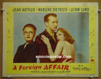 #1709 FOREIGN AFFAIR lobby card #3 '48 Arthur,Dietrich