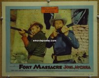 #1712 FORT MASSACRE lobby card #4 '58 Joel McCrea