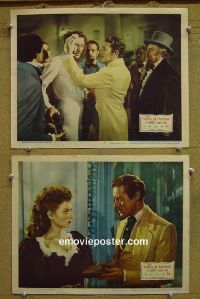 #1279 FOXES OF HARROW 2 lobby cards '47 Harrison,O'Hara