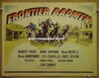 #9152 FRONTIER BADMEN Title Lobby Card '43 Lon Chaney Jr