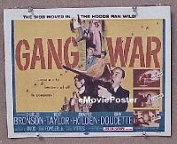 #9158 GANG WAR Title Lobby Card '58 Charles Bronson