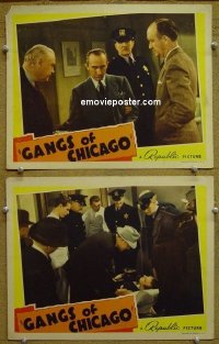 #7657 GANGS OF CHICAGO 2 LCs '40 Lloyd Nolan 