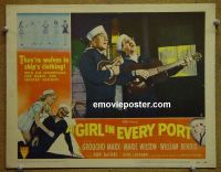 #1746 GIRL IN EVERY PORT  lobby card #4 '52 Groucho