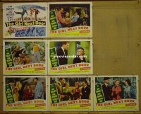 #1122 GIRL NEXT DOOR 7 lobby cards '53 Dailey, Haver