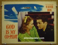 #1754 GOD IS MY CO-PILOT lobby card '45 Dennis Morgan