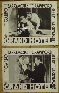 #7703 GRAND HOTEL 2 LCs R50s Garbo, Barrymore 