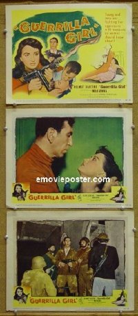 #7725 GUERRILLA GIRL 3 LCs '53 Helmut Dantine 