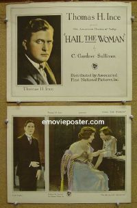 #1282 HAIL THE WOMAN 2 lobby cards '21 Thomas Ince