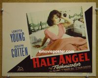 #1782 HALF ANGEL  lobby card #5 '51 Loretta Young