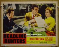 #1789 HEADLINE HUNTERS lobby card #2 '55 Rod Cameron