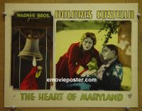 #1791 HEART OF MARYLAND  lobby card '27 Costello