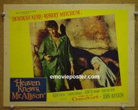 #1794 HEAVEN KNOWS MR ALLISON lobby card #2 '57 Mitchum