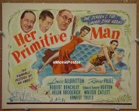 #1807 HER PRIMITIVE MAN title lobby card '44 Benchley