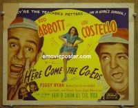 #9181 HERE COME THE CO-EDS Title Lobby Card '45 A & C