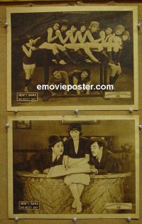 #1283 HIS DIZZY DAY 2 lobby cards '20s Monty Banks