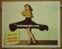 #1824 HOLIDAY IN HAVANA lobby card #2 '49 sexy dancer!