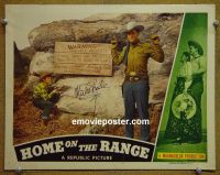 #9004 HOME ON THE RANGE signed Lobby Card '46 Hale