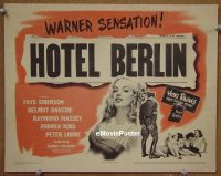 #9188 HOTEL BERLIN Title Lobby Card '45 Helmut Dantine