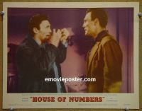 #1837 HOUSE OF NUMBERS lobby card #2 '57 Jack Palance