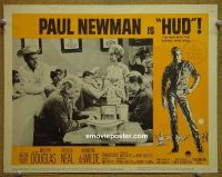 #1844 HUD lobby card #5 '63 Paul Newman, M. Douglas