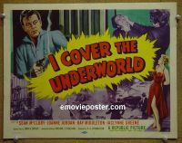 #9193 I COVER THE UNDERWORLD Title Lobby Card '55 McClory