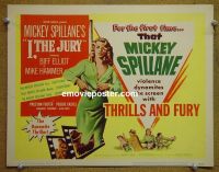 #9194 I THE JURY Title Lobby Card '53 Mickey Spillane