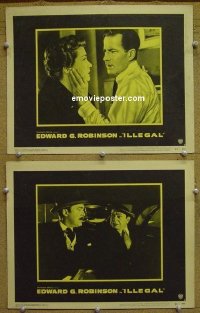 #7873 ILLEGAL 2 LCs '55 Robinson, film noir 