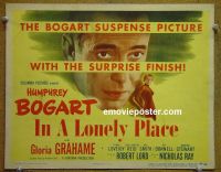 #9199 IN A LONELY PLACE Title Lobby Card '50 Bogart, Ray