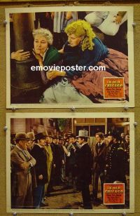 #1285 IN OLD CHICAGO 2 lobby cards '38 Don Ameche