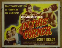 #9202 IN THIS CORNER Title Lobby Card '48 boxing, Brady