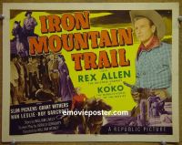 #9208 IRON MOUNTAIN TRAIL Title Lobby Card '53 Rex Allen