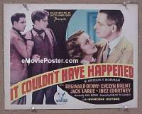 #9211 IT COULDN'T HAVE HAPPENED Title Lobby Card '36 Denny