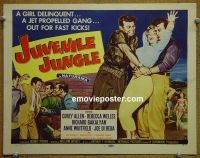 #9222 JUVENILE JUNGLE Title Lobby Card '58 fast kicks!