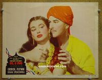 #1909 KIM lobby card #7 '50 Errol Flynn, Kipling