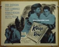 #9229 KINGS ROW Title Lobby Card R56 Ronald Reagan, Sheridan