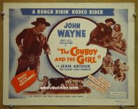 #9238 LADY TAKES A CHANCE Title Lobby Card R54 John Wayne