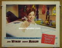 #1935 LADY TAKES A SAILOR lobby card #3 '49 sexy Wyman